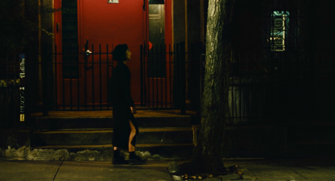 Nora walks down the street